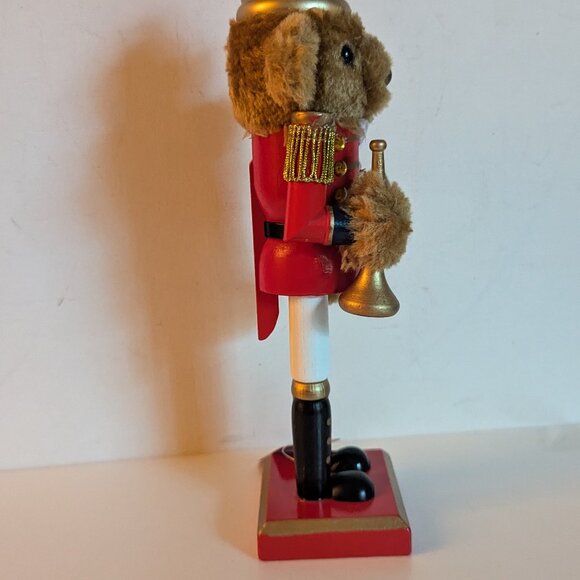 NWT 10" Teddy Bear Soldier Nutcracker Christmas Holiday Decor Michael's Ashland - Picture 4 of 12